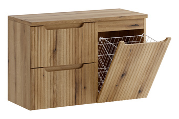 Zestaw meblowy 90cm z blatem i szafką z koszem na pranie set-noce b oak s 90cm lb