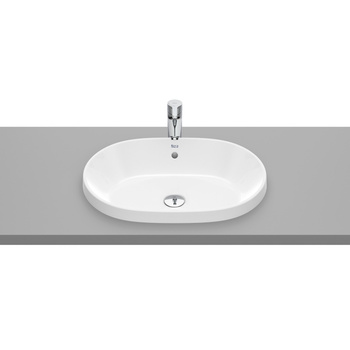 GAP Umywalka blatowa owalna 55x39 cm, z przelewem, Supraglaze®