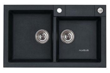 ALVEUS ROCK 90 zlewozmywak granitowy czarny 1219091