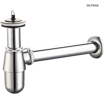 Oltens Molde syfon umywalkowy mosiężny butelkowy z korkiem chrom 02603100