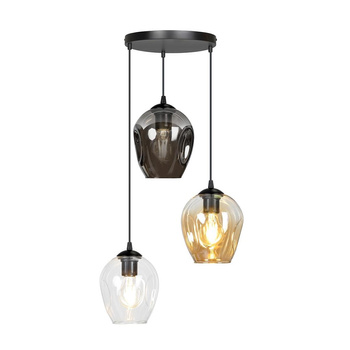 Żyrandol lampa szklane klosze 3x60W E27 40cm kolorowa 682/3PREM ISTAR 3 PREMIUM