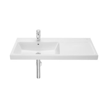 GAP Umywalka ścienna asymetryczna 100x46 cm LEWA Supraglaze®