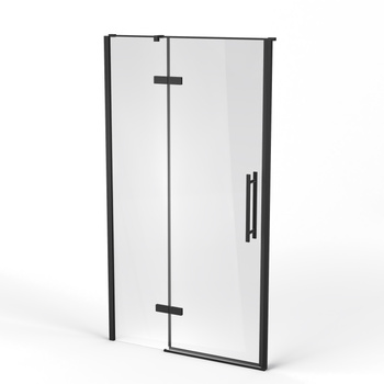 Drzwi prysznicowe uchylne Ravak Cool! COSD2 110 czarne/szkło transparentne Ravak X0VVDC300Z1