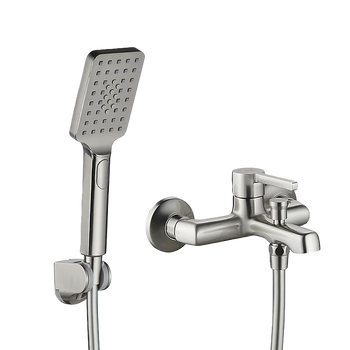 Alita - bateria wannowa ścienna z zestawem natryskowym