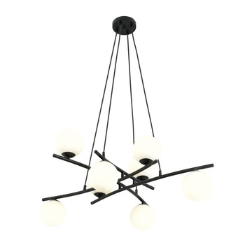 Nowoczesna lampa z kloszem, białe kule 8-punktowa ESSA 1201/8