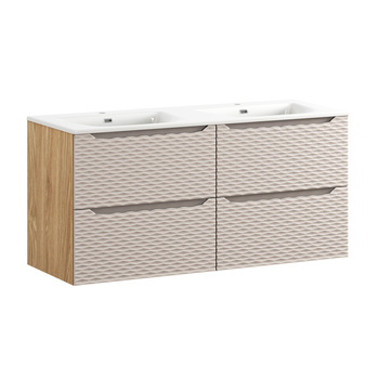 Zestaw meblowy 120cm z umywalką meblową SKY Ocean Beige – SET-OCB 120CM (2X60) S SKY