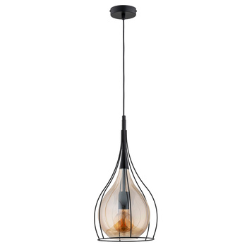 Opływowa lampa wisząca LOTUS DUO 61282 CZARNA