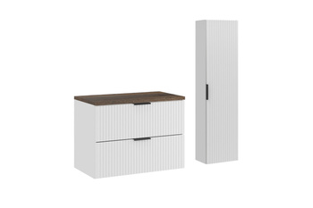Zestaw meblowy 80cm z blatem i Szafką wysoką Adel White – set-adw b vintage 80cm hc