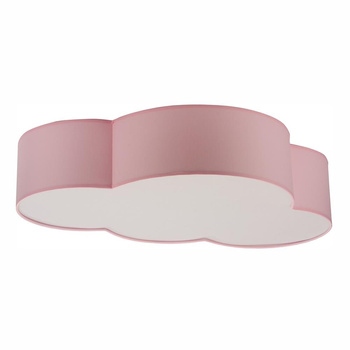Lampa sufitowa z różowym abażurem i białymi detalami 4xE27 15W CLOUD 6072