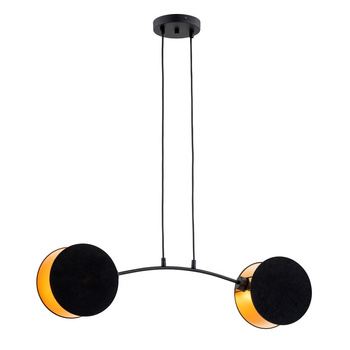 Lampa wisząca glamour 2-punktowa MOTIF 2 BLACK/GOLD 1325/2