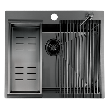 Malawi - zlewozmywak 1-komorowy, zestaw z akcesoriami