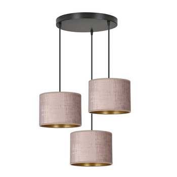 Regulowana lampa wisząca 60W różowy/złoty do sypialni 1053/3PREM HILDE 3 PREMIUM