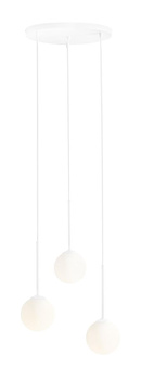 LAMPA WISZĄCA BOSSO 3 RING WHITE