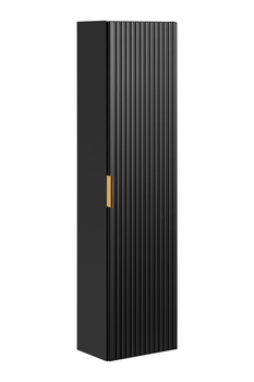 Szafka czarna wysoka/słupek łazienkowy 1 drzwi ADEL BLACK 80-01-B-1D