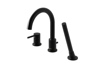 Bateria wannowa 3-otworowa z obrotową wylewką Axel BLACK QB241AB