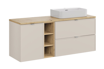 Zestaw meblowy 140cm z blatem i umywalką nablatową Trust Bella Cashmere – SET-BC B ARTISAN 140CM UN TRUST WH
