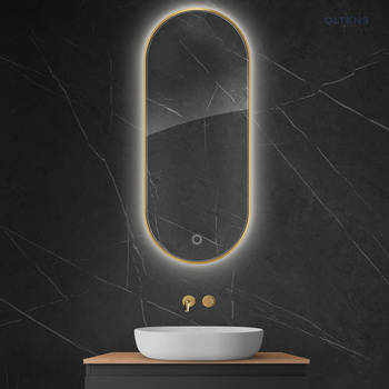 Oltens Nordlis lustro 50x120 cm owalne z oświetleniem LED i systemem Klarglas 64114800