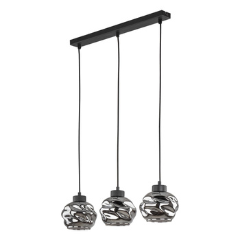 Lampa wisząca czarna listwa ZULIA szkło/metal 5725