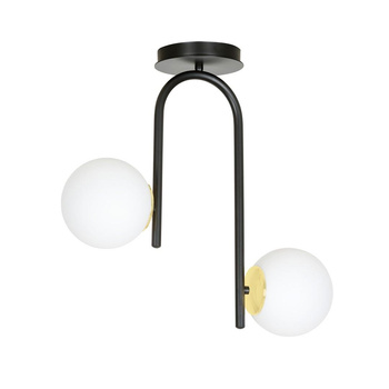 Lampa podsufitowa 2x kule 40W 48cm biały/czarny 1032/2 RAGNAR 2