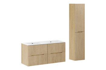 Zestaw meblowy 120cm z umywalką meblową SKY i szafką wysoką Nordic Cremona – SET-NC 120CM UM SKY HC
