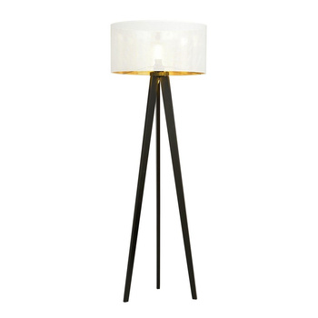 Biała lampa podłogowa ze złotymi elementami ASTON 1147/LP1