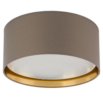 Bilbao okrągła lampa beż/złoto 45cm salon, sypialnia