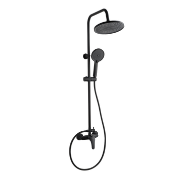 DESZCZOWNIA Z BATERIĄ NATRYSKOWĄ KALYMNOS CZARNA