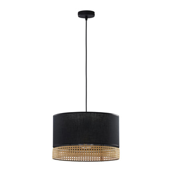 Boho lampa sufitowa wisząca z rattanowym abażurem E27 PAGLIA 6543