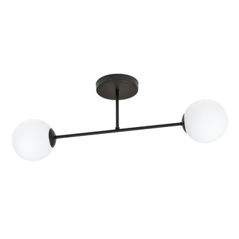 Lampa sufitowa z dwoma kloszami ROMA 2 BL OPAL 1232/2