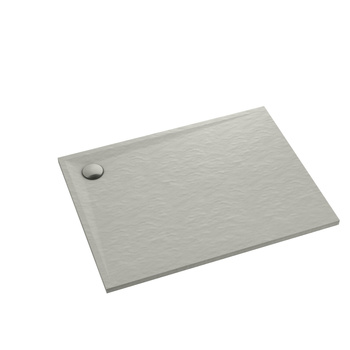 Brodzik kompozytowy Stabilsound Plus® Libra Cement Stone 90x160x4 cm, prostokątny (3SP.L1P-90160/CT/ST) – linia Libra