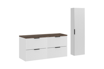 Zestaw meblowy 120cm z blatem i Szafką wysoką Adel White – set-adw b vintage 120cm hc