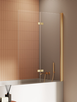 Parawan nawannowy 110x140 – Złoty, szkło 6 mm (P-0187) | New Trendy