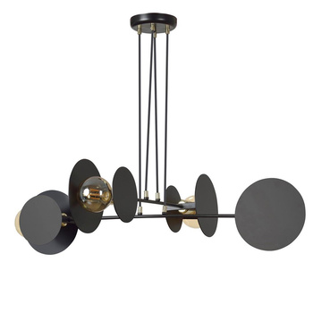 LOFT lampa wisząca ze stylowymi kloszami czarny 4x60W 792/4 IDEA 4