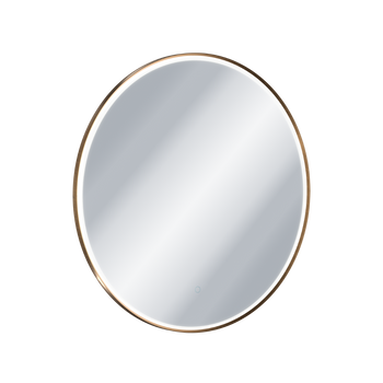 Corido lustro łazienkowe 80 cm okrągłe oświetlenie LED mata grzewcza, miedziany szczotkowany