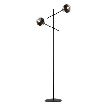 Czarna lampa podłogowa, szklane kule LINEAR 1168/LP2