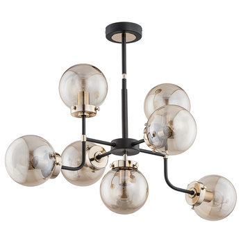 Transparentny żyrandol 7-punktowy TRANSFORMERS 24857 ZŁOTY