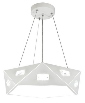 Lampa wisząca biała pięciokątna regulowana 3xG9 Nemezis 31-59147