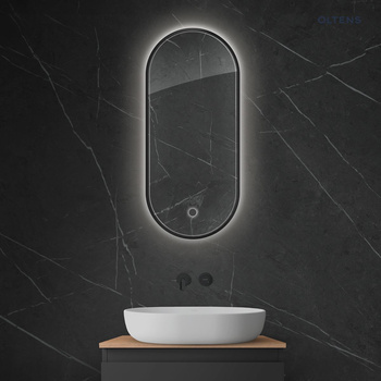 Oltens Nordlis lustro 40x90 cm owalne z oświetleniem LED i systemem Klarglas 64113300