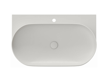 Ravak Umywalka ceramiczna Ravak cienkościenna Yard 80 cm z otworem Smoke Grey XJX0O280000