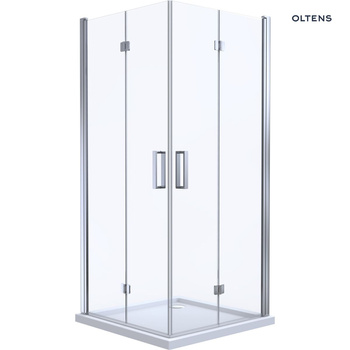 Oltens Byske kabina prysznicowa 90x90 cm kwadratowa chrom/szkło przezroczyste 20002100