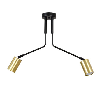 Czarno-złota lampa sufitowa SPOT 2x30W 45cm czarny/złoty 655/2 VERNO 2