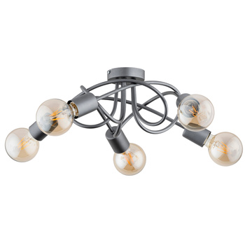 Lampa sufitowa 5-punktowa BOSTON 63193 SREBRNA