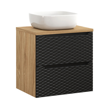 Zestaw meblowy 60cm z blatem i umywalką nablatową Smile Ocean Black – set-ocbl b 60cm s smile 40