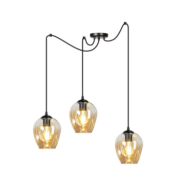 Lampa Glamour miodowe klosze regulowana 3x60W 758/3 LEVEL 3