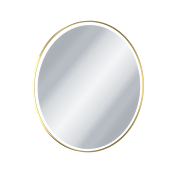 Corido lustro łazienkowe 100 cm okrągłe oświetlenie LED mata grzewcza, złoty połysk