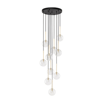 Lampa wisząca kula Nilos Black / Gold 5944 TK Lighting