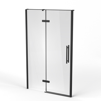 Drzwi prysznicowe uchylne Ravak Cool! COSD2 120 czarne/szkło transparentne Ravak X0VVGC300Z1