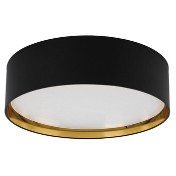 Bilbao okrągła lampa sufitowa czarna/złota 60cm sypialnia