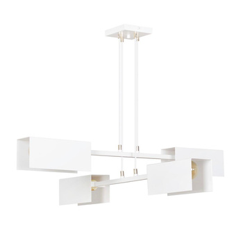 Lampa wisząca nowoczesna biała złote dodatki 4x60W 634/4 TOLOS 4