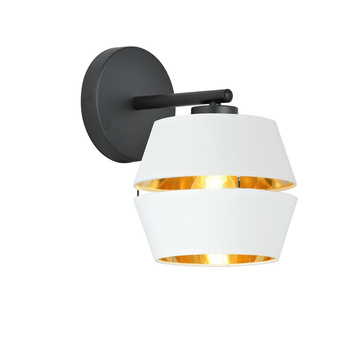 Elegancka lampa ścienna/kinkiet PIANO K1 WHITE/GOLD 1182/K1